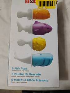 lot 35880 image: New - Zoku (6) Fish Pops - Home Made Kit of Popsicles.