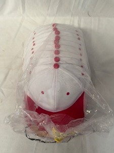 lot 35780 image: White Hats with red and blue lip sz LG-XL - 12 Count.