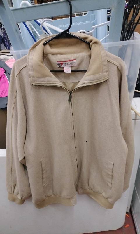 lot 4625 image: TNKJNS Wool Cotton Blend Quarter Zip Pullover XL