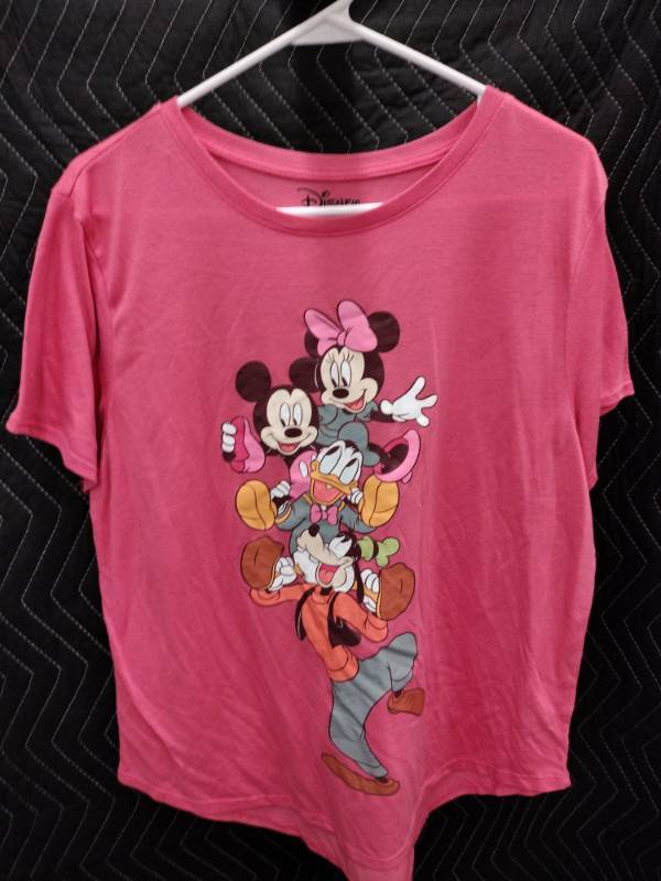lot 9008 image: Disney Mickey Minnie Donald Goofy Graphic T-Shirt 3XL Pink