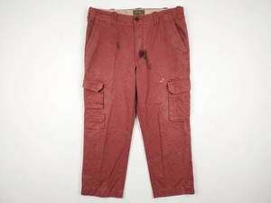 lot 606 image: Eddie Bauer Mens Cargo Pants 3630 Red Cotton