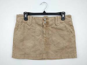 lot 620 image: American Eagle Outfitters Womens Corduroy Mini Skirt Khaki Size US 8 Stretch