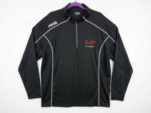lot 626 image: Ping Mens XXL Black 14-Zip Long Sleeve Pullover w Vee-Jay St. Louis Embroidery