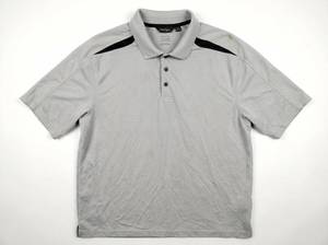 lot 636 image: Walter Hagen Essentials Mens XL Short Sleeve Polo Shirt Gray w Black Accents