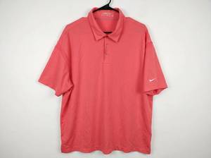 lot 639 image: Nike Golf Dri-Fit Mens Short Sleeve Polo Shirt Size XL Coral Pink