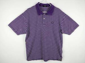 lot 640 image: South Pole Authentic Collection Mens Striped Polo Shirt Purple White XXL