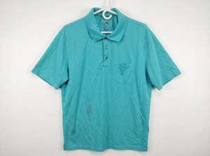 lot 645 image: PGA Tour Mens Short Sleeve Polo Shirt Aqua Teal w Chest Pocket