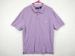lot 659 image: Chaps Mens Short Sleeve Polo Shirt Lavender XXL 100% Cotton