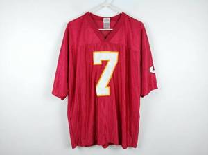 lot 662 image: NFL Team Apparel Kansas City Chiefs Cassel #7 Football Jersey Red Size 2XL