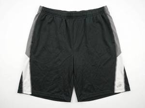 lot 681 image: New Balance Mens Large Athletic Shorts Black w Gray and White Side Panels - L