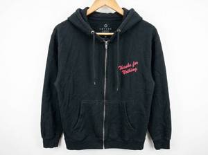 lot 696 image: Empyre Mens Full-Zip Hoodie Black Size M Thanks for Nothing Graphic