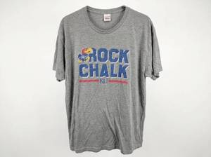 lot 697 image: Charlie Hustle Vintage KU Jayhawks Rock Chalk Graphic T-Shirt XX-Large