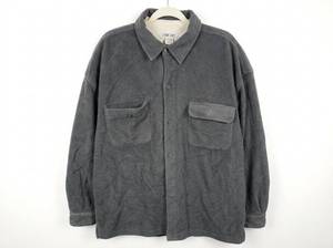 lot 701 image: Cherokee Mens Large Gray Fleece Button-Front Shirt 100% Polyester - L