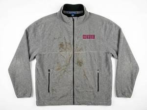lot 702 image: Port Authority Mens Full-Zip Fleece Jacket Gray w MFS Logo Size XL