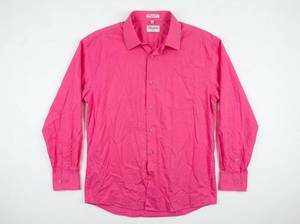 lot 707 image: Berlioni Italy Mens Long Sleeve Dress Shirt 2XL 18-18 12 3435 Pink
