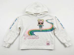 lot 719 image: Puma x L.O.L. Surprise Girls White Hooded Sweatshirt Size 4T