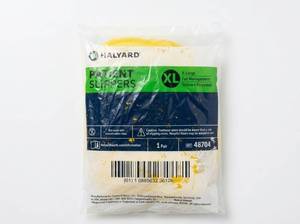 lot 725 image: Halyard X-Large Yellow Patient Slippers Fall Management 1 Pair #48704
