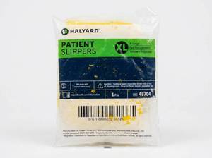 lot 726 image: Halyard X-Large Yellow Patient Slippers Fall Management 1 Pair #48704