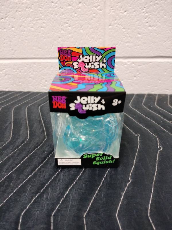 lot 79 image: Nee Doh Jelly Squish Squeezy Stretchy Jellyfish Toy, Blue, Ages 3