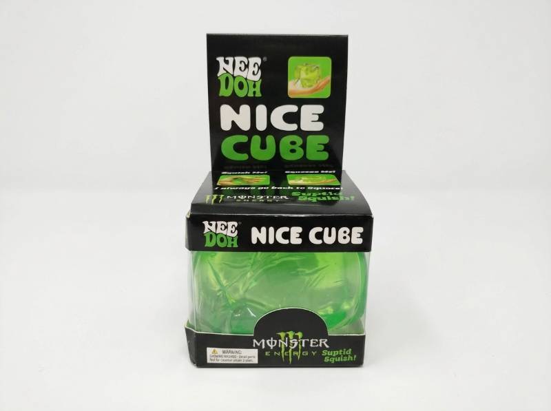 lot 101 image: NeeDoh Nice Cube Monster Energy Edition Squishy Cube Toy