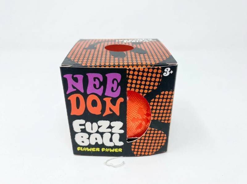 lot 110 image: Needon Fuzz Ball Flower Power Orange Squeeze Ball 3