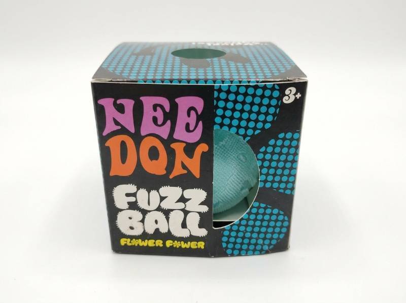 lot 111 image: Needon Fuzz Ball Flower Power Velvet Squeeze Toy Ball in Box