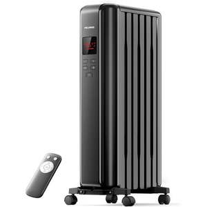 lot 5077 image: Pelonis Whole Room Digital Radiant Heater with Remote PSHO06MR6ASB  Retail $107.99