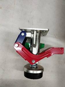 lot 5085 image: Lot of 6 Floor Lock Brake Feet RedGreen Pedals Tall Puck