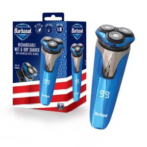 lot 5087 image: Barbasol Rechargeable Wet & Dry Rotary Electric Shaver CBR1-1003-SIG