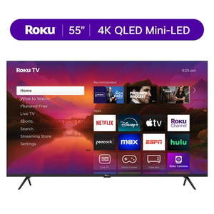 lot 5131 image: Roku Smart TV 55-Inch 4K QLED Mini-LED 55R6C7 - Tested, Powers On  Retail $499.99