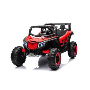 lot 5134 image: TAMCO Kids Electric Ride On Car with Remote Control, Swing, Ages 3-6, Red  Retail $229