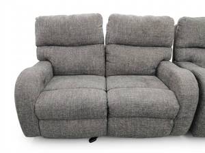 lot 8007 image: Destiny III Gray Woven Fabric 2-Seat Reclining Loveseat with Manual Recline Handle