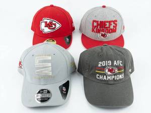 lot 8041 image: Lot of 4 Kansas City Chiefs New Era & 47 Caps incl. Super Bowl LIV Champions