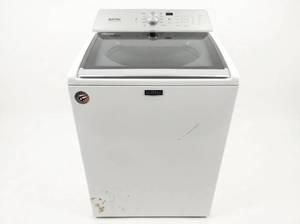 lot 8056 image: Maytag Commercial Technology Top-Load Washing Machine w Glass Lid, White