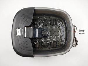 lot 8077 image: Homedics Bubble Bliss Foot Spa with Toe Touch Control and 3 Massage Attachments