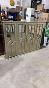 lot 209 image: Mirrored front wall mounted tv cover box 40 x 53 x 9 in
