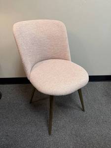 lot 275 image: West Elm pink upholstered chair