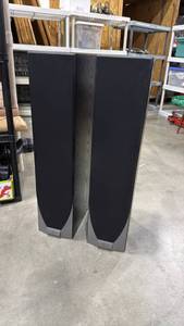 lot 501 image: Paradigm tower home stereo speaker pair 34 x 8 x 12 in ea