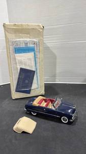 lot 1009 image: 1949 Ford Custom Convertible blue scale model car with box