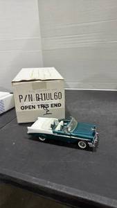 lot 1024 image: 1956 Chevrolet Bel Air convertible green and white  scale model car with box