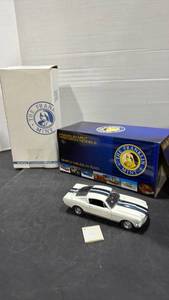 lot 1030 image: 1965 Ford Shelby GT 350 white and blue scale model car with box