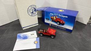 lot 1050 image: 1986 Jeep CJ-7 Renegade red scale model die cast car with box