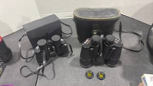 lot 2054 image: Belmont and Sears binoculars with cases