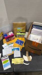 lot 2070 image: Security envelopes, assorted paper and labels