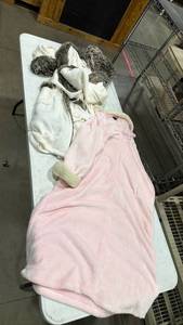 lot 2160 image: Pottery Barn robe size medium with Natori super soft lounge piece