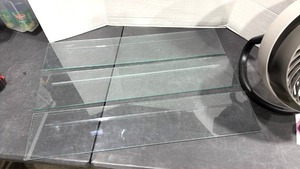 lot 2172 image: Three 14 inch glass shelves 7 x 32.5 in