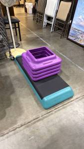 lot 2522 image: The Step Original Health Club aerobic platform with purple risers