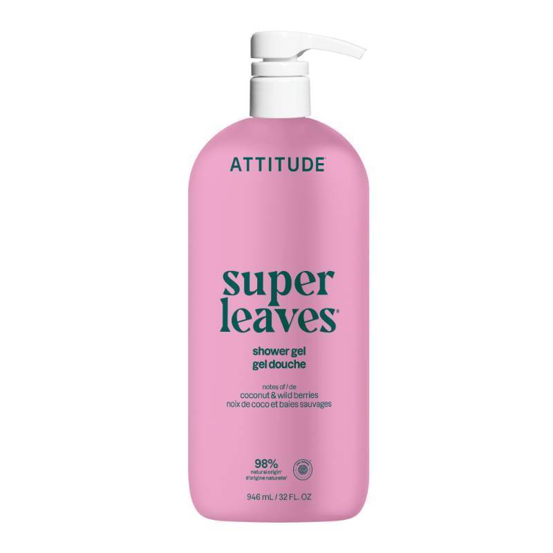 lot 47453 image: ATTITUDE Body & Face Wash, Coconut & Wild Berries, EWG Verified, 32 Fl Oz (broken pump) - Retail $20