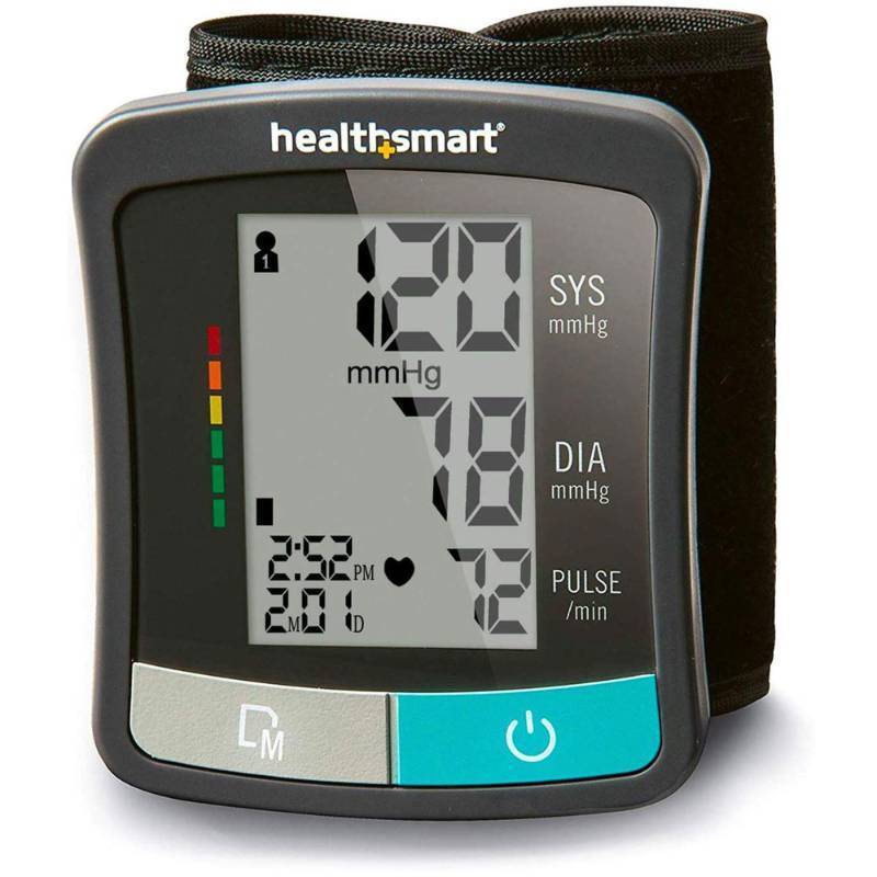 lot 47474 image: HealthSmart Digital Standard Blood Pressure Monitor with Automatic Cuff That Displays Pulse Rate and Irregular Heartbeat, Stores up to 120 Readings for 2 Users - Retail $25