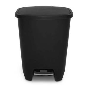 lot 18828 image: Glad Kitchen Trash Can with Lid  Step Foot Pedal and Garbage Bag Rings  20 Gallon - Retail $40